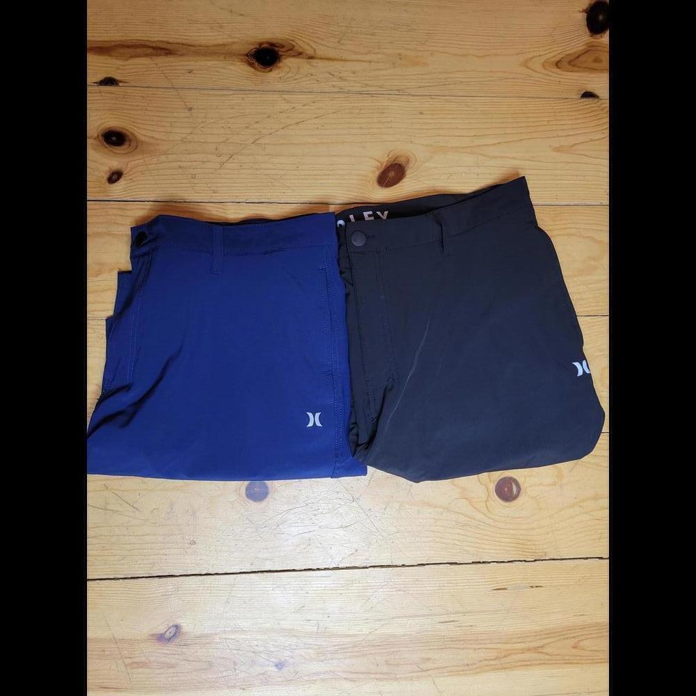 LOT of 2 HURLEY size 40 tech shorts 1 blue 1 black